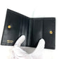 PRADA Folded wallet 1MV204 leather black All-over logo Women Used Authentic