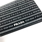 PRADA Folded wallet 1MV204 leather black All-over logo Women Used Authentic