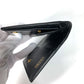 PRADA Folded wallet 1MV204 leather black All-over logo Women Used Authentic