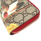 GUCCI Coin case 424897 GG Supreme Canvas Red GG Supreme Coin Pocket Wallet bird motif bird Women Used Authentic