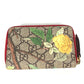 GUCCI Coin case 424897 GG Supreme Canvas Red GG Supreme Coin Pocket Wallet bird motif bird Women Used Authentic