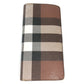 BURBERRY Long Wallet Purse 8052803 PVC Brown Long wallet giant check mens Used Authentic