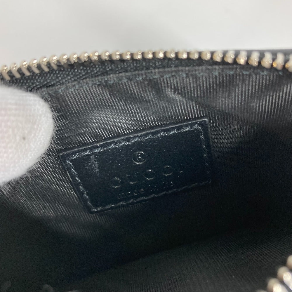 GUCCI Coin case 697717 PVC / Leather black GG Supreme Interlocking G Card Case mens Used Authentic