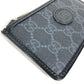 GUCCI Coin case 697717 PVC / Leather black GG Supreme Interlocking G Card Case mens Used Authentic