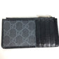 GUCCI Coin case 697717 PVC / Leather black GG Supreme Interlocking G Card Case mens Used Authentic