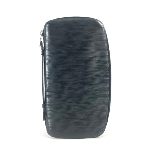 LOUIS VUITTON Long Wallet Purse M63042 Epi Leather black Epi Organizer Atoll mens Used Authentic