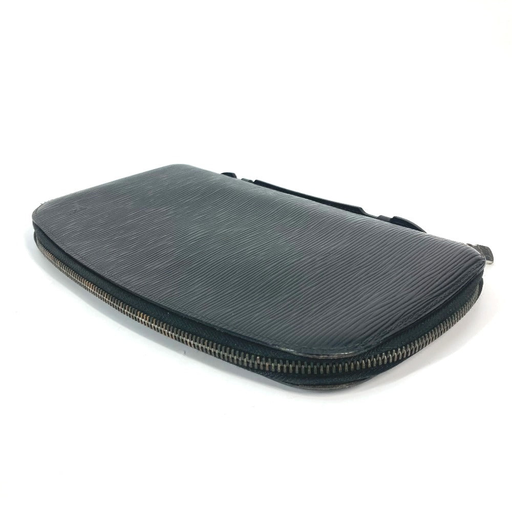 LOUIS VUITTON Long Wallet Purse M63042 Epi Leather black Epi Organizer Atoll mens Used Authentic