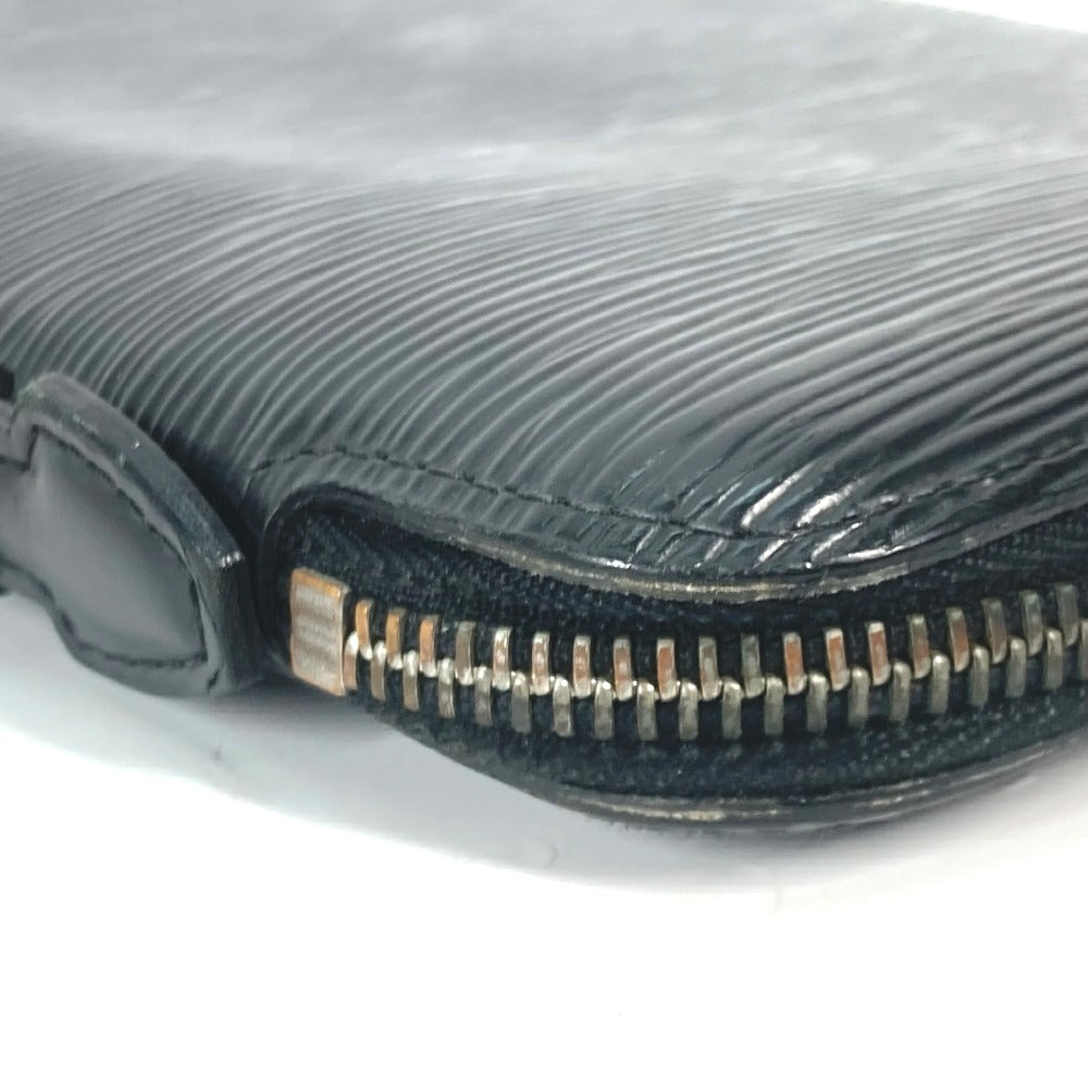 LOUIS VUITTON Long Wallet Purse M63042 Epi Leather black Epi Organizer Atoll mens Used Authentic