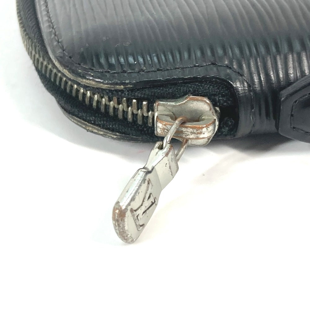 LOUIS VUITTON Long Wallet Purse M63042 Epi Leather black Epi Organizer Atoll mens Used Authentic