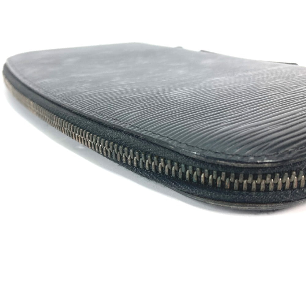 LOUIS VUITTON Long Wallet Purse M63042 Epi Leather black Epi Organizer Atoll mens Used Authentic