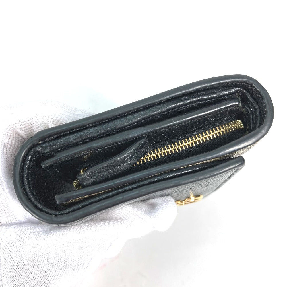 GUCCI Folded wallet 598587 Leather PVC beige GG Supreme GG Marmont Women Used Authentic