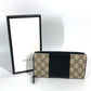 GUCCI Long Wallet Purse 451249 PVC leather beige GG Supreme Long wallet Women Used Authentic