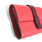 LOEWE Trifold wallet leather Red wine red By color Anagram Small Vertical Wallet Women Used Authentic