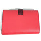 LOEWE Trifold wallet leather Red wine red By color Anagram Small Vertical Wallet Women Used Authentic