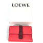 LOEWE Trifold wallet leather Red wine red By color Anagram Small Vertical Wallet Women Used Authentic