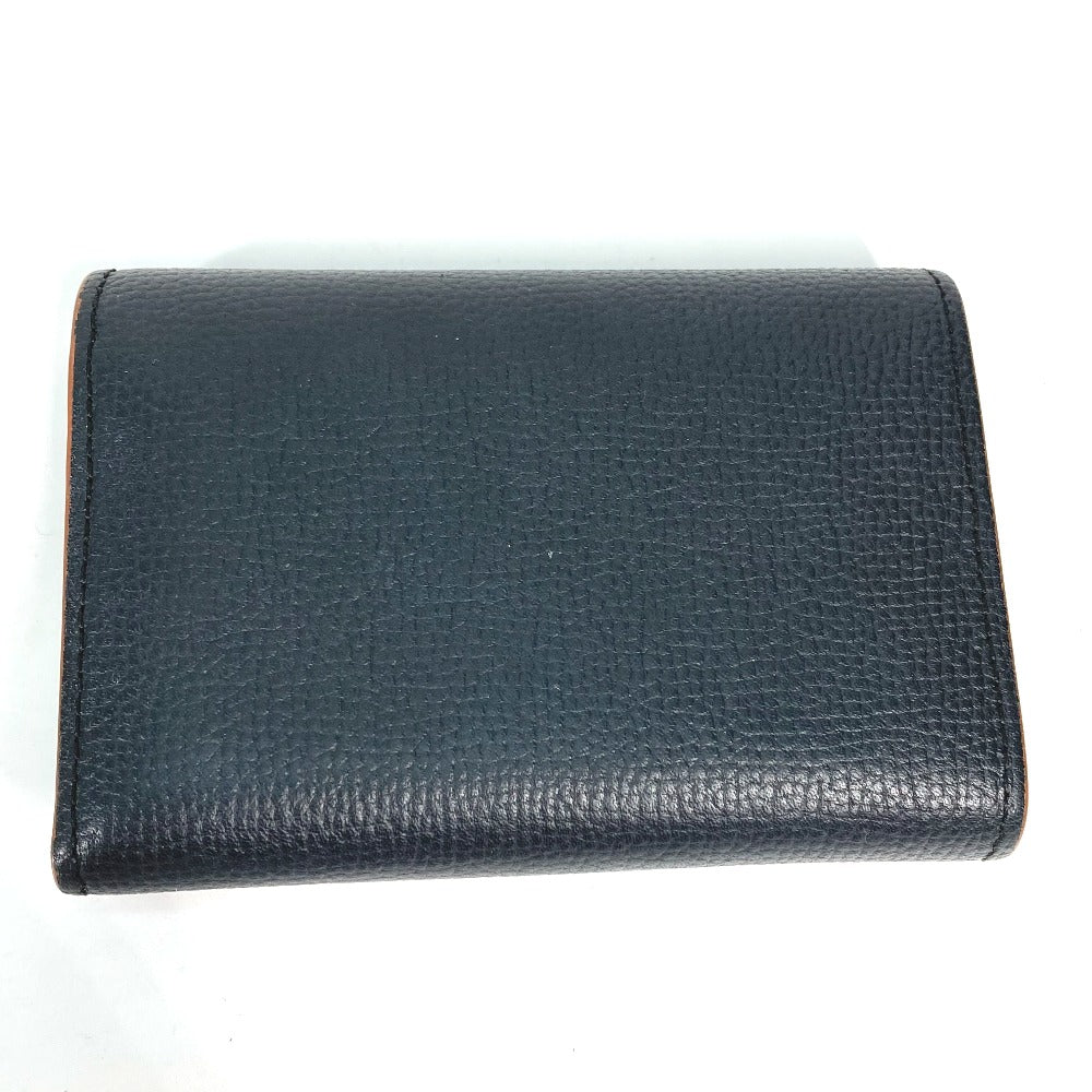 LOEWE Trifold wallet C821S33X01 leather black Compact wallet Anagram Trifold Wallet Women Used Authentic