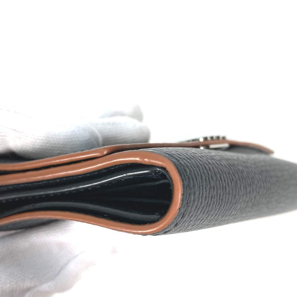 LOEWE Trifold wallet C821S33X01 leather black Compact wallet Anagram Trifold Wallet Women Used Authentic