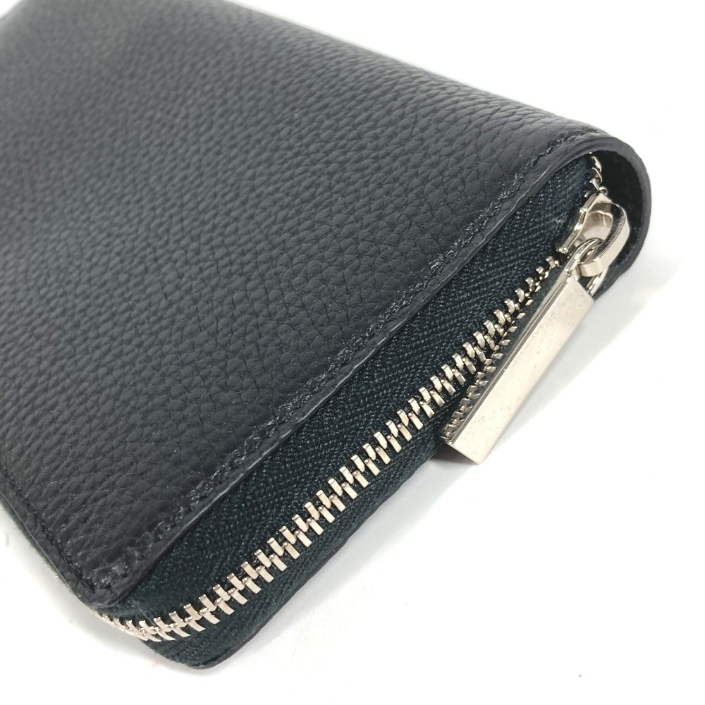GUCCI Long Wallet Purse 771154 leather black Long wallet logo zip around wallet mens Used Authentic