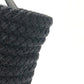 BALENCIAGA Shoulder Bag 695612 Nylon, Lambskin black Ibiza small basket bag Women Used Authentic