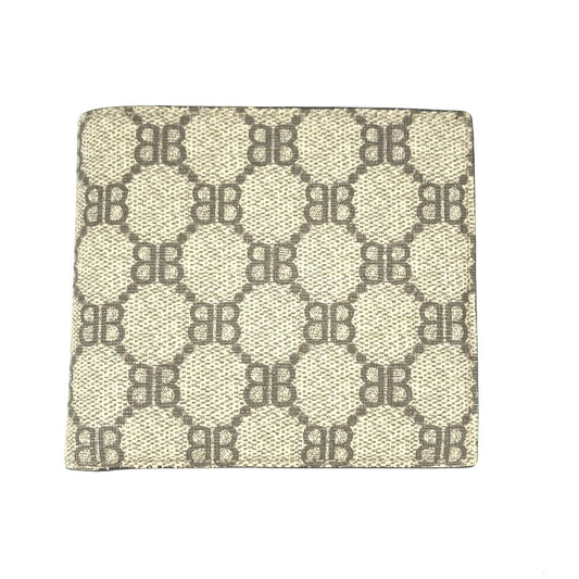 GUCCI Folded wallet 680403 GG Supreme Canvas beige BALENCIAGA Balenciaga collaboration The Hacker Project mens Used Authentic