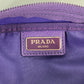 PRADA Pouch 1NA350 Nylon purple Triangle logo Women Used Authentic