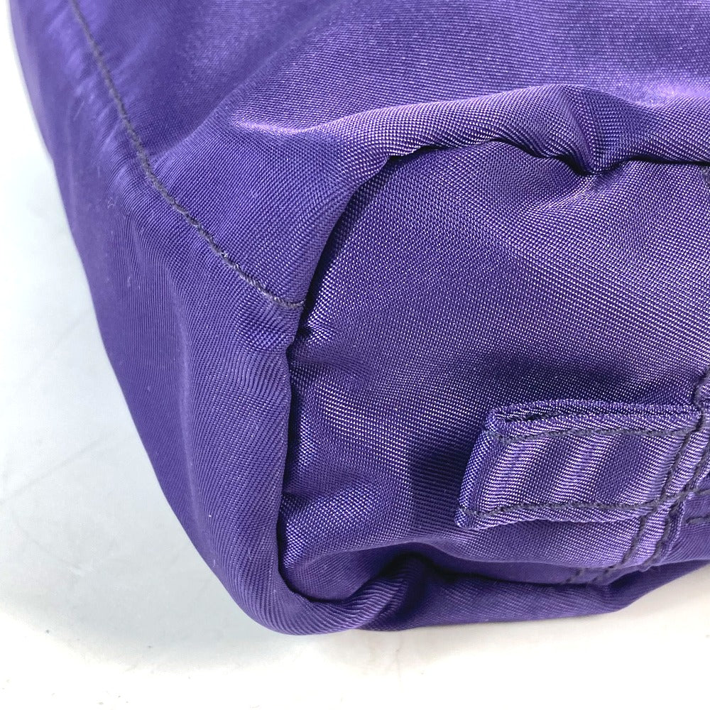 PRADA Pouch 1NA350 Nylon purple Triangle logo Women Used Authentic