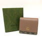 GUCCI Folded wallet 598587 GG Supreme canvas, leather beige GG Supreme Double G medium wallet Women Used Authentic
