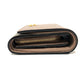 GUCCI Folded wallet 598587 GG Supreme canvas, leather beige GG Supreme Double G medium wallet Women Used Authentic