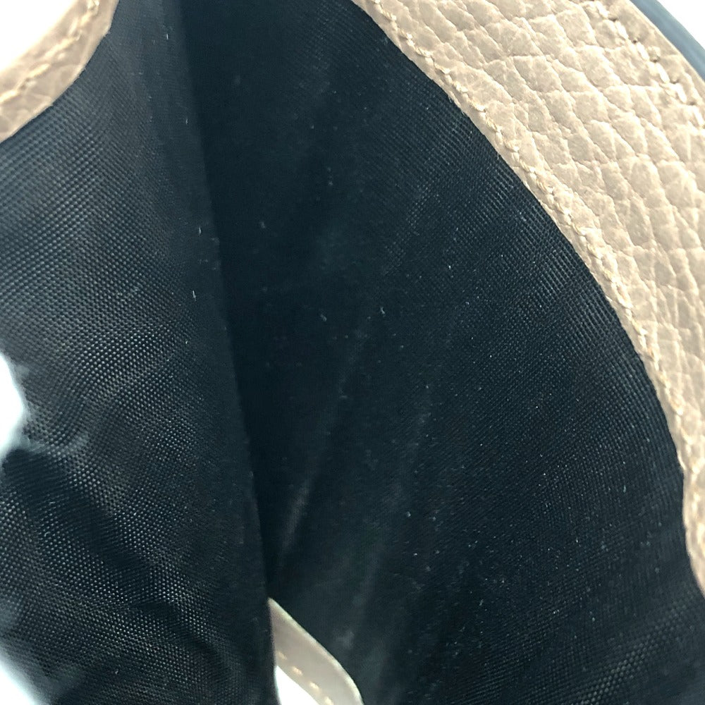 GUCCI Folded wallet 598587 GG Supreme canvas, leather beige GG Supreme Double G medium wallet Women Used Authentic
