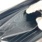 GUCCI Long Wallet Purse 673003 GG Supreme Canvas black GG Supreme Interlocking G zip-around wallet mens Used Authentic