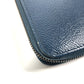 PRADA Long Wallet Purse 2ML220 saffiano leather Navy logo Travel case mens Used Authentic