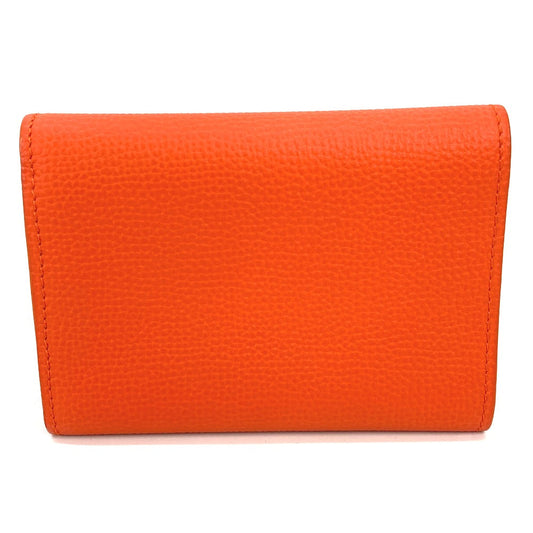 LOEWE Trifold wallet C821S33X07 leather Orange anagram Bar Tikal Wallet Small Women Used Authentic