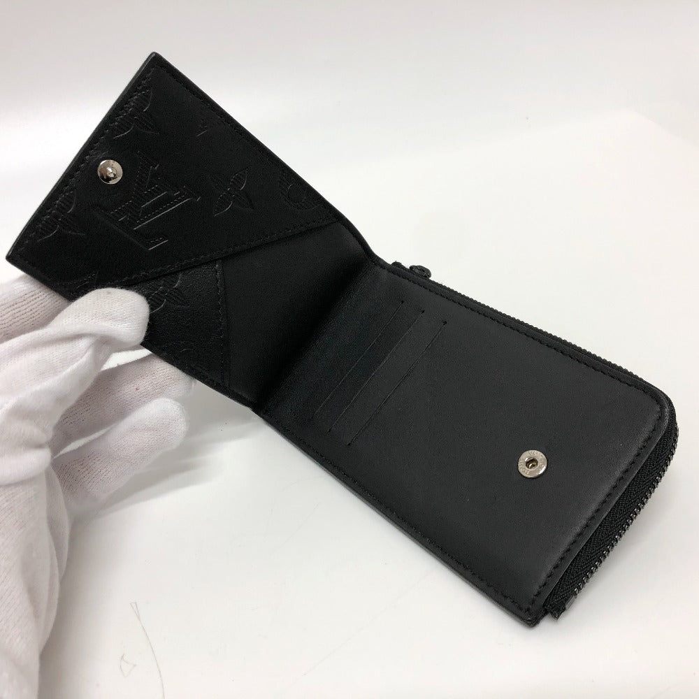 LOUIS VUITTON Coin case M81526 Monogram shadow leather black Monogram Shadow Hybrid