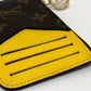 LOUIS VUITTON Coin case M81882 Monogram canvas Brown x yellow Monogram Porto Cult Romy mens Secondhand Authentic