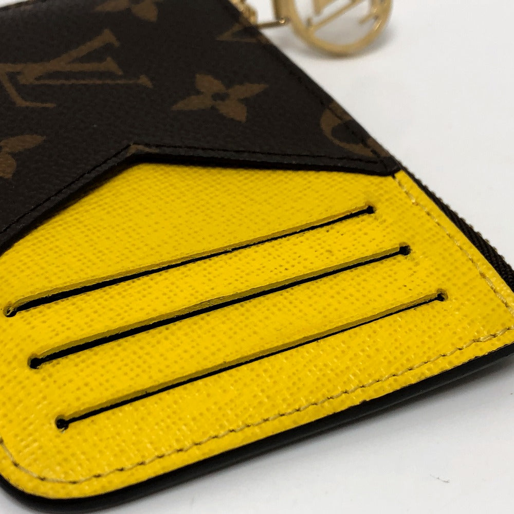 LOUIS VUITTON Coin case M81882 Monogram canvas Brown x yellow Monogram Porto Cult Romy mens Secondhand Authentic