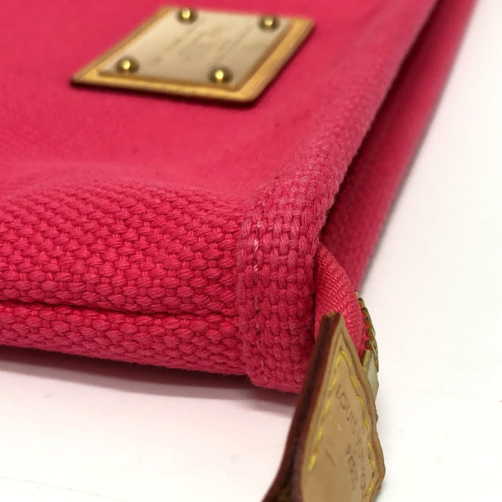 LOUIS VUITTON Pouch M40065 canvas pink Antigua Pochette Platt GM Women Used Authentic
