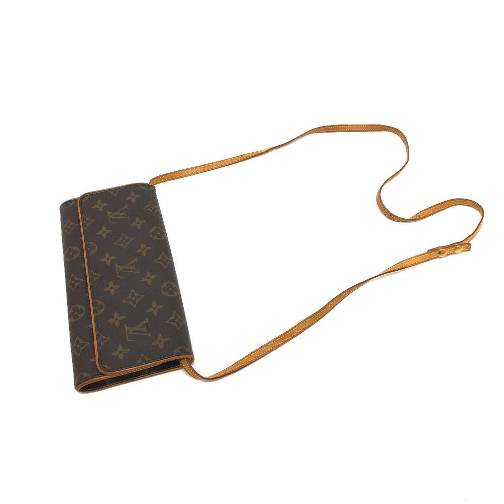 LOUIS VUITTON Shoulder Bag M51852 Monogram canvas Brown Monogram Pochette Twin GM Women Secondhand Authentic