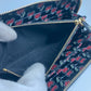 PRADA Long Wallet Purse 1ML506 saffiano leather black logo Heart Bicolor Women Used Authentic