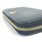 PRADA Long Wallet Purse 1ML506 saffiano leather black logo Heart Bicolor Women Used Authentic
