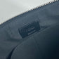 FENDI Clutch bag 7N0110 leather Black x Yellow x Grey Flat slim slim Diagonal Zucca mens Used Authentic