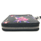 PRADA Folded wallet 2ML221 saffiano leather Black x pink Studs with strap and key ring Frankenheart Women Secondhand Authentic