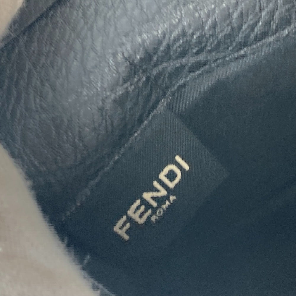 FENDI Long Wallet Purse 7M0186 leather black stitch Celeria unisex(Unisex) Used Authentic
