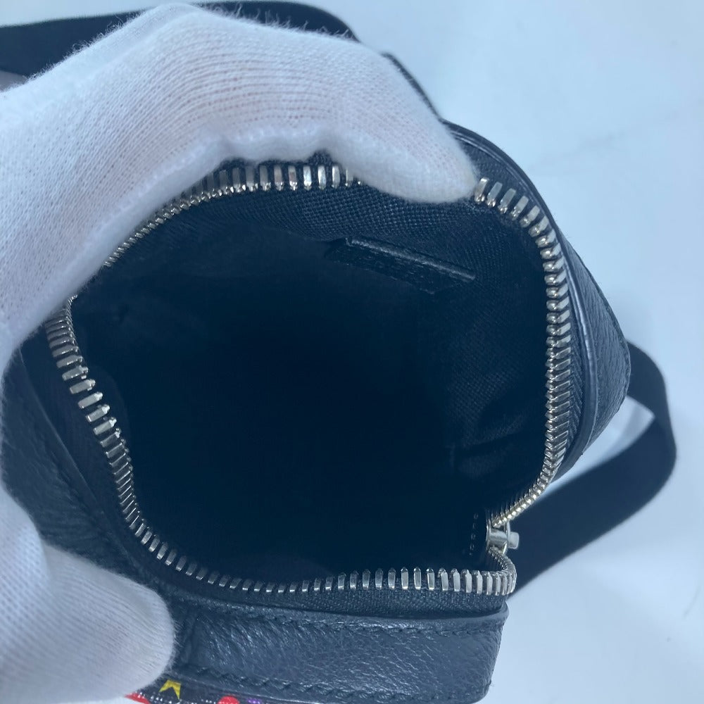 GUCCI Shoulder Bag 598103 leather Black x multicolor GG psychedelic Crossbody unisex(Unisex) Used Authentic