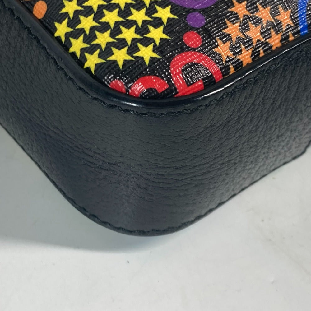 GUCCI Shoulder Bag 598103 leather Black x multicolor GG psychedelic Crossbody unisex(Unisex) Used Authentic