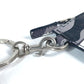 BALENCIAGA Coin case 594548 leather Black x silver Neck With Strap Wallet Camouflage camouflage logo mens(Unisex) Used Authentic