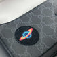 GUCCI Shoulder Bag 474137 GG Supreme Canvas Black x multicolor GG Tiger patch Courier mens Used Authentic
