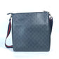 GUCCI Shoulder Bag 474137 GG Supreme Canvas Black x multicolor GG Tiger patch Courier mens Used Authentic