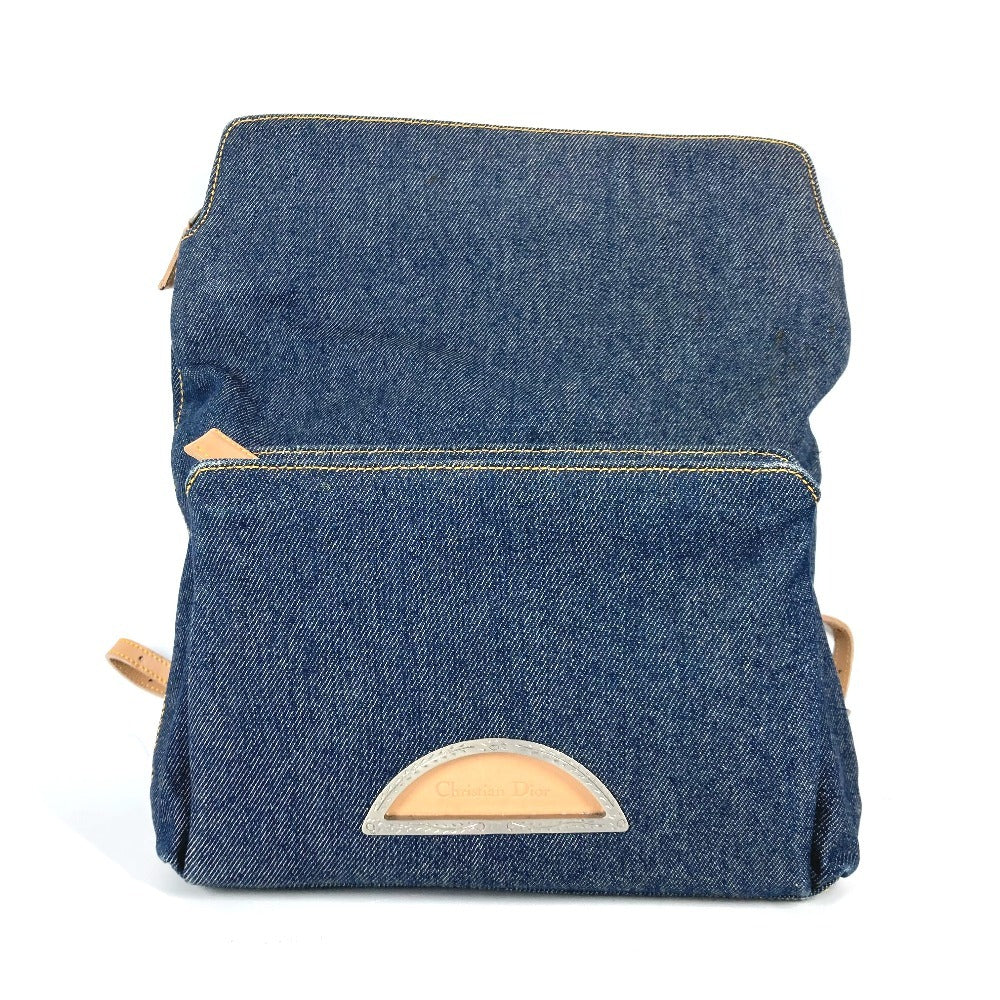 Dior Backpack Denim, Leather blue Maris Pearl logo