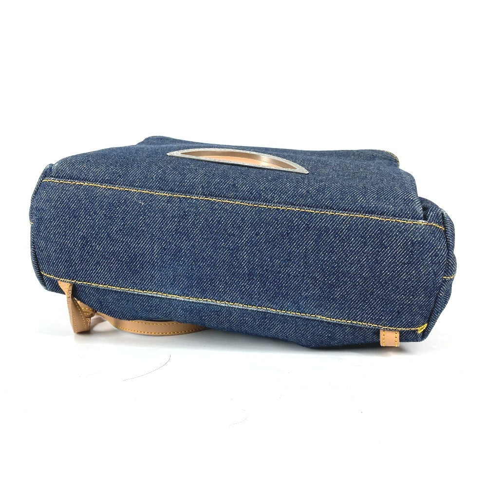 Dior Backpack Denim, Leather blue Maris Pearl logo