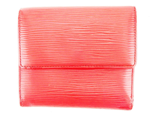 LOUIS VUITTON Bifold Wallet M63487 Red Porte Monnaie Billets Cartes Credit